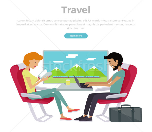 Train Travel Concept Web Banner Stock photo © robuart