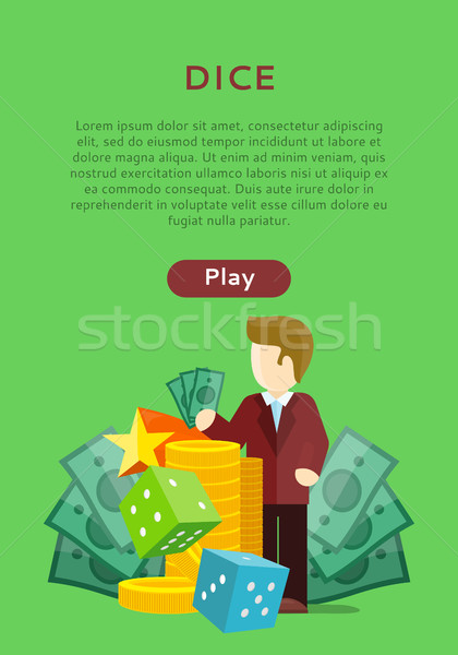 Dice Casino Banner. Online Play Concept. Stock photo © robuart