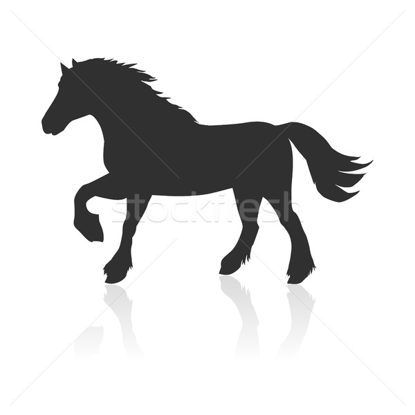 лошади дизайна работает черный стиль вектора Сток-фото © robuart
