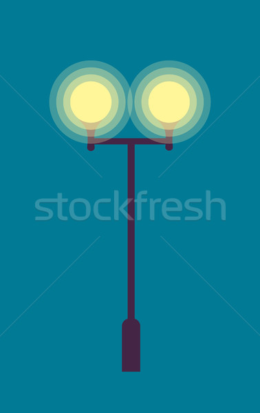 Isolated Street Lamp. Evening. Bright Illumination Stock photo © robuart