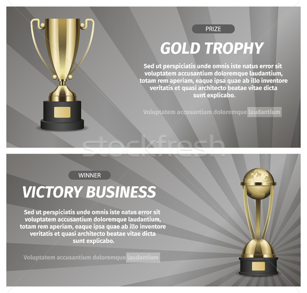 Gold Trophy for Victory Business Illustration Stock photo © robuart