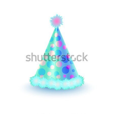 Bright Festive Cap with Purple and Blue Circles Stock photo © robuart