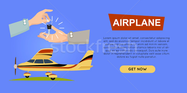Buying Airplane Online. Plane Sale. Web Banner. Stock photo © robuart
