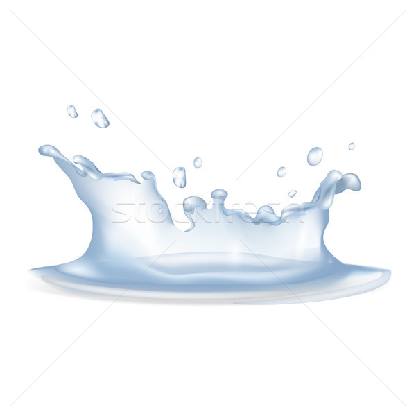 Water Splash after Fallen Raindrop on Transparent Stock photo © robuart