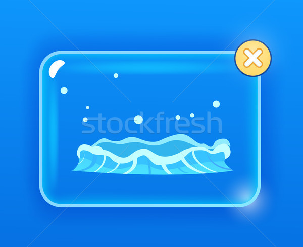 Niebieski gejzer wody ziemi rysunek Zdjęcia stock © robuart