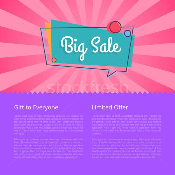 Big Sale Gift for Everyone Limited Proposal Vector Stock photo © robuart