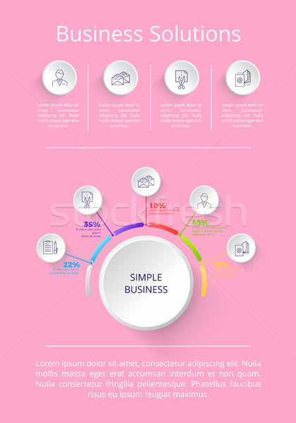 Business Lösungen rosa Lösung Symbole Informationen Stock foto © robuart