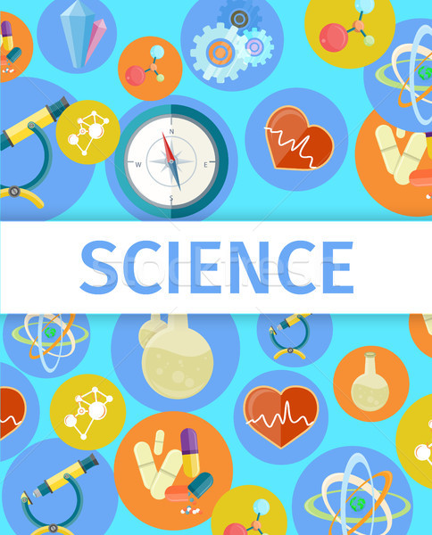 Wetenschap kleurrijk vector poster modieus Stockfoto © robuart