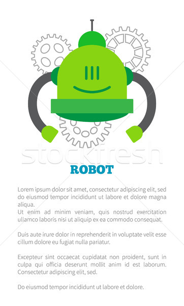 Mechanical Robot in Green Corpus with Two Tubes Stock photo © robuart