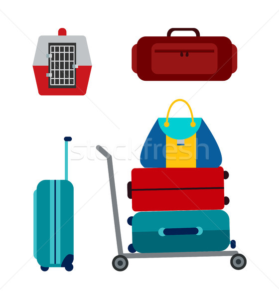 Luggage Icons Collection, Vector Illustration Stock photo © robuart