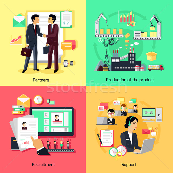 Rekrutierung Unterstützung Partnerschaft Business Karriere Leistungsfähigkeit Stock foto © robuart
