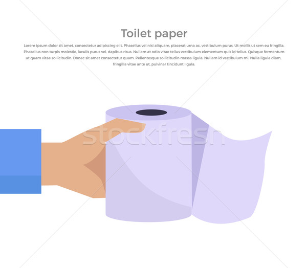 Papel higiénico web banner diseno estilo papel Foto stock © robuart