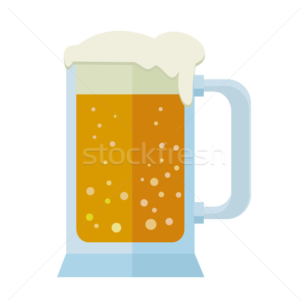 Glass of Beer Isolated on White. Mug or Tankard. Stock photo © robuart