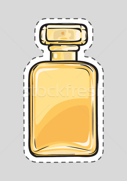 Yellow Perfume Flacon. Female Odour. Cut it out Stock photo © robuart