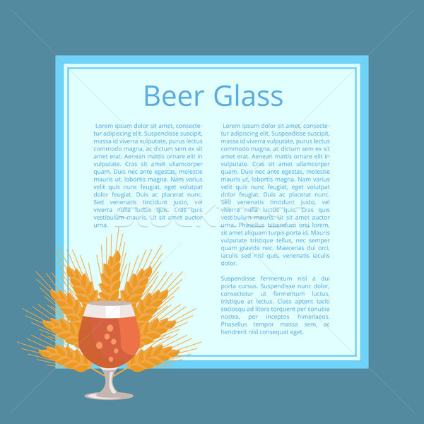 Beer Glass with Wheat Ears Isolated Illustration Stock photo © robuart