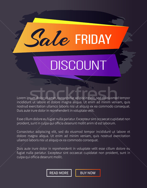 Sale Friday Discount Web Page Vector Illustration Stock photo © robuart