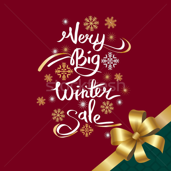 Very Big Winter Sale Inscription on Snowflakes Stock photo © robuart