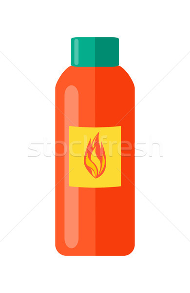 Liquid to Fire Isolated Illustration on White Stock photo © robuart