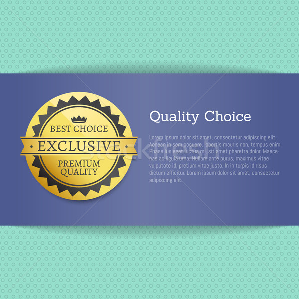 Quality Choice High Award Best Stamp Golden Label Stock photo © robuart