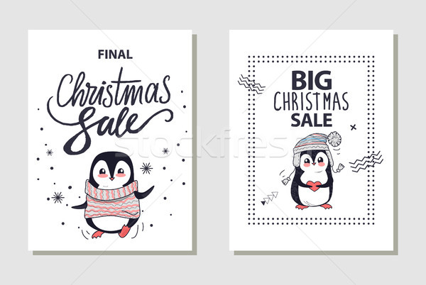 Final and Big Christmas Sale Vector Illustration Stock photo © robuart