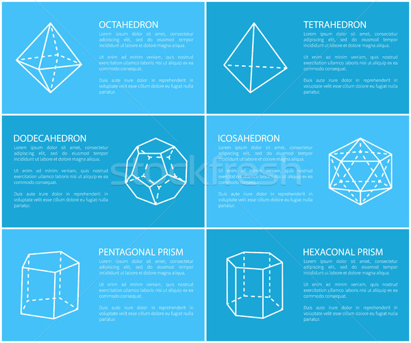 Stock photo: Dodecahedron and Octahedron Vector Illustration