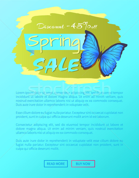 Big Sale Spring Discount Offer Label Butterfly Stock photo © robuart