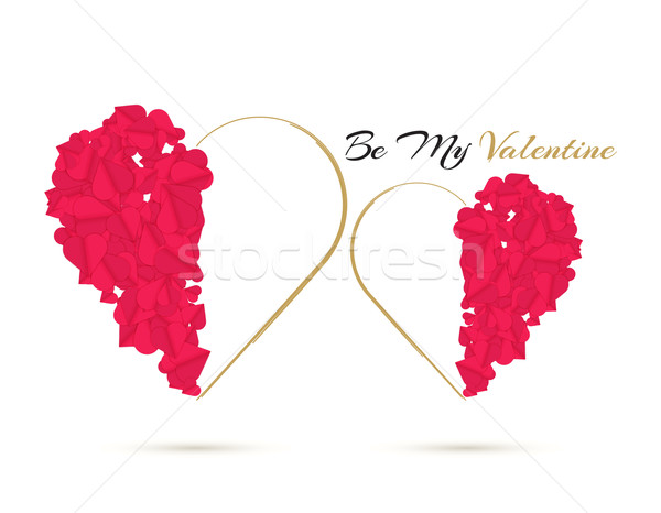 Boldog valentin nap enyém Valentin nap gyomlálás alkotóelem Stock fotó © robuart