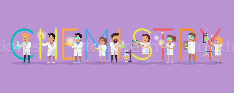 Chemistry Banner. Science Alphabet. Stock photo © robuart