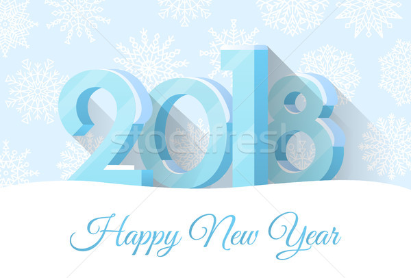 Happy New Year 2018 Poster Vector Illustration Stock photo © robuart