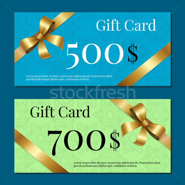 Stockfoto: Geschenk · kaarten · 500 · ingesteld · posters · goud