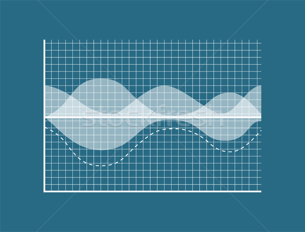 Transparent Graph Isolated on Blue Background Stock photo © robuart