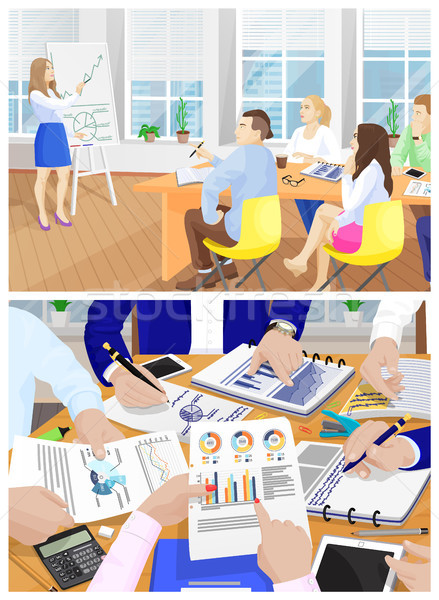 Business Meeting Collection Vector Illustration Stock photo © robuart