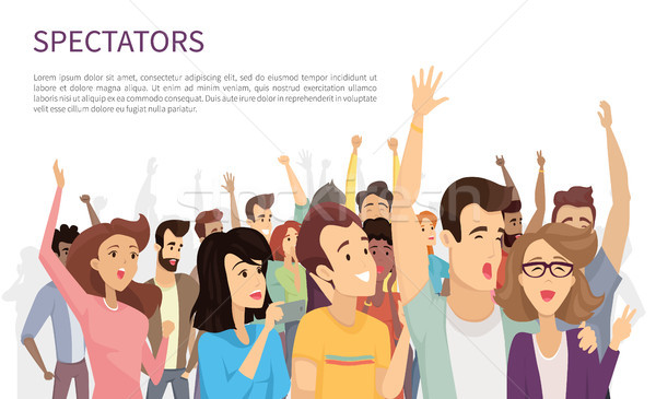 Spectators Isolated on White Vector Illustration Stock photo © robuart