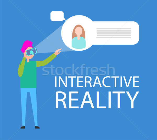 Сток-фото: интерактивный · реальность · интерфейс · демонстрация · баннер · изолированный