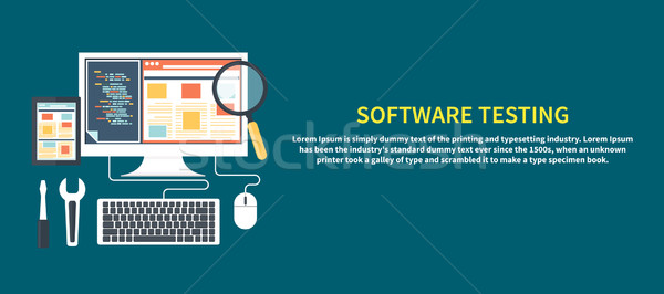 Software testen ontwikkeling workflow procede codering Stockfoto © robuart