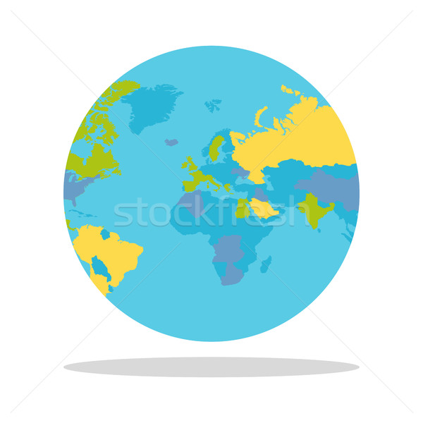 Planet Earth with Countries Vector Illustration. Stock photo © robuart