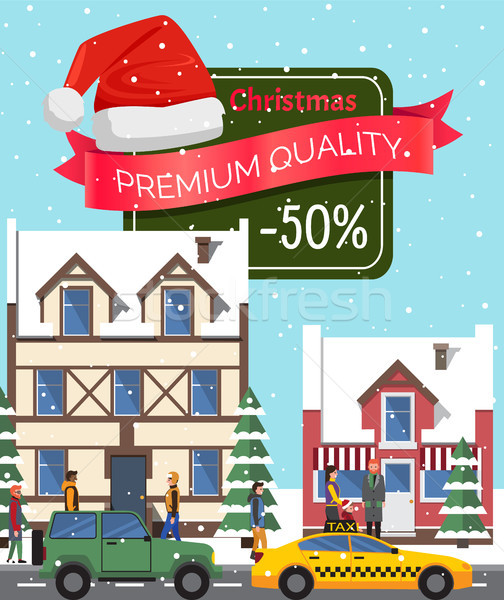 Stockfoto: Christmas · verkoop · 50 · af · poster · opschrift