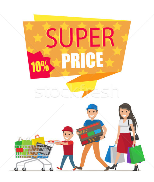 Super Price Sale Colorful Card Vector Illustration Stock photo © robuart