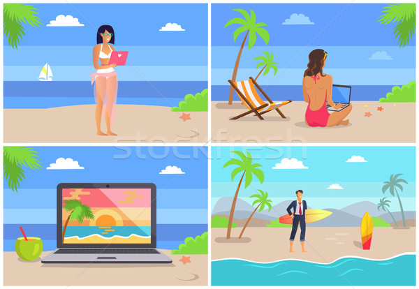 Stock photo: Screen Freelance Collection Vector Illustration