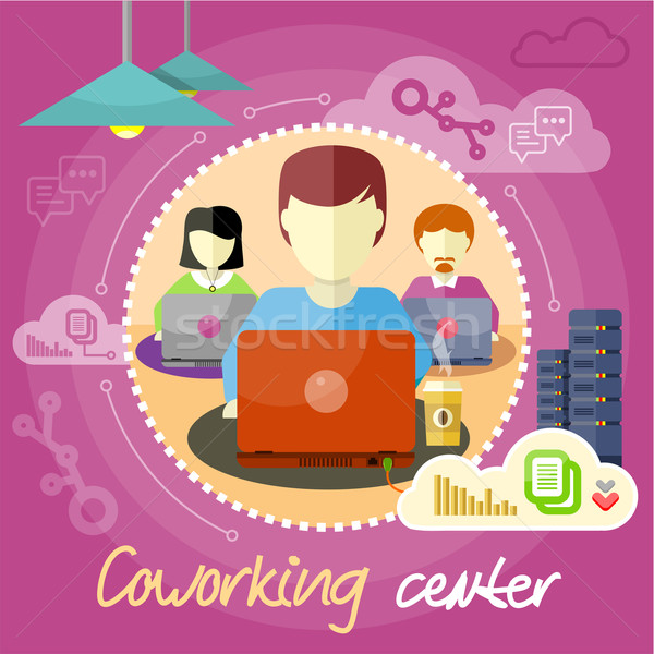 Coworking concept. Business meeting Stock photo © robuart