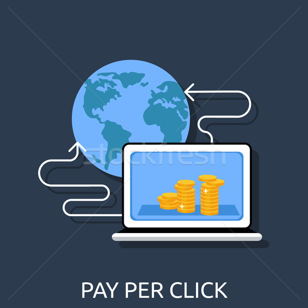 Stock photo: Pay per click internet advertising model