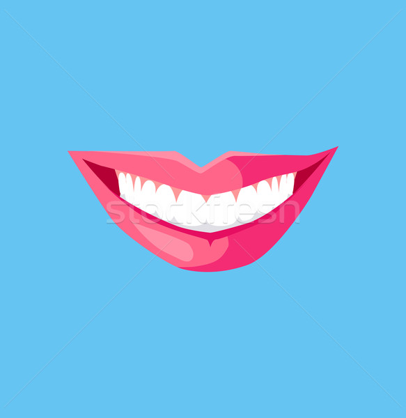 Mosoly fehér fog terv fogászati fogak Stock fotó © robuart