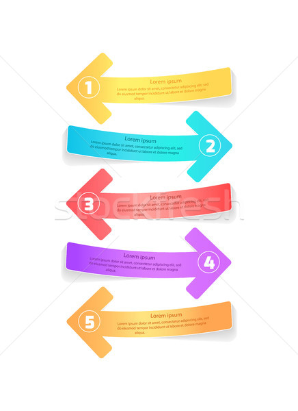 Multicolor Arrows for Infographic Posters Design Stock photo © robuart