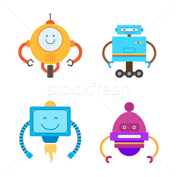 Robots Collection Types Set Vector Illustration Stock photo © robuart