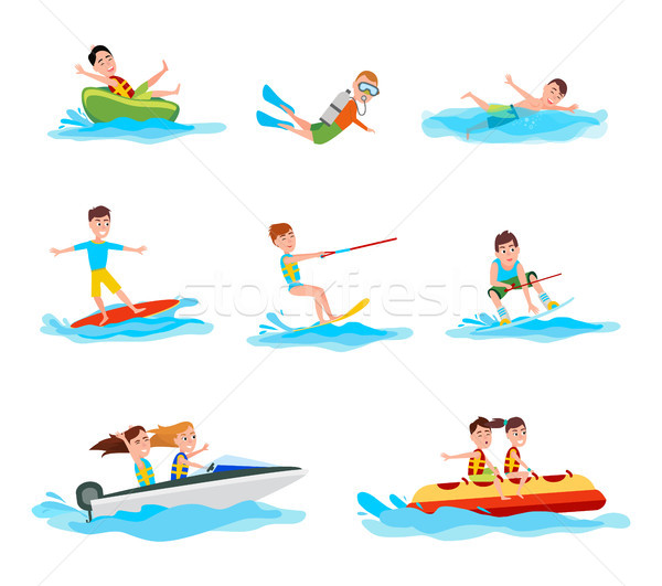 Summer Activity Collection Vector Illustration Stock photo © robuart