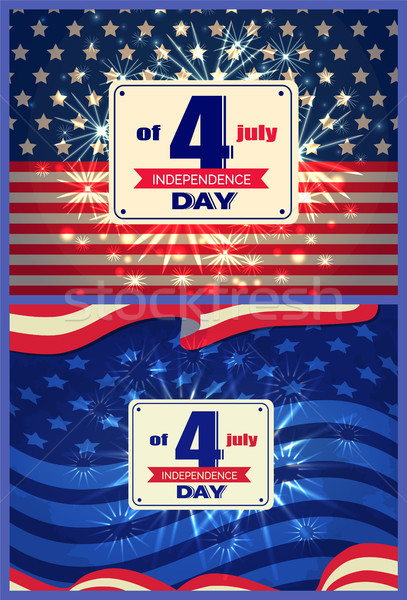 July of 4th Banners Collection Vector Illustration Stock photo © robuart