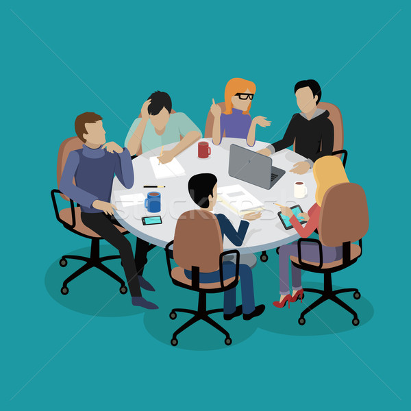 Vergadering discussie briefing zakelijke bijeenkomst conferentie Stockfoto © robuart