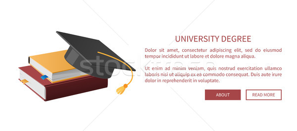 университета веб книгах академический Hat Сток-фото © robuart