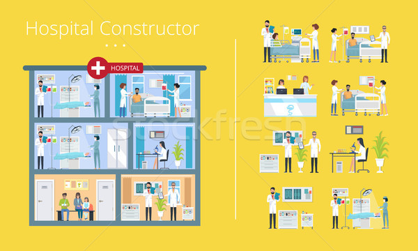 Hospital Constructor Scheme Vector Illustration Stock photo © robuart