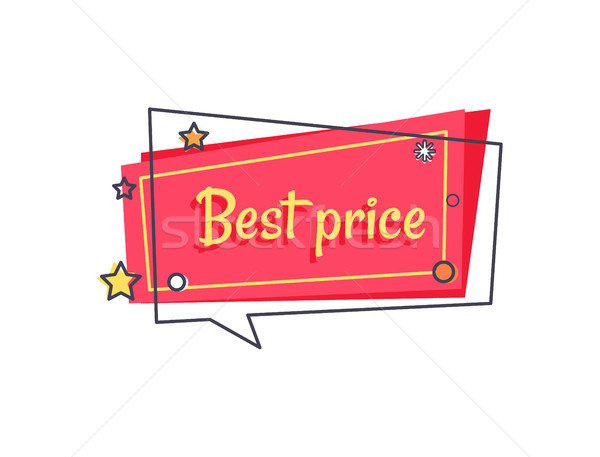 Best Price Proposal Banner in Square Speech Bubble Stock photo © robuart